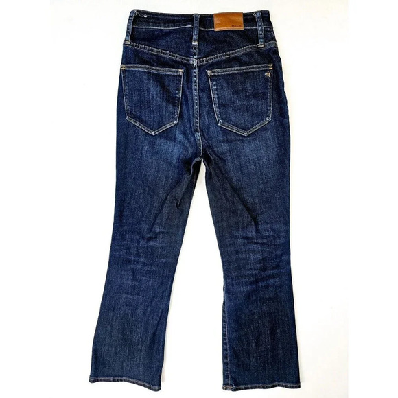 Madewell Size 24X26 Women's Curvy Cali Demi Boot Pocket Logo Blue Denim Jeans - Picture 1 of 13